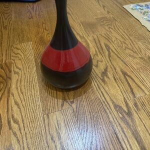 Black and red vase